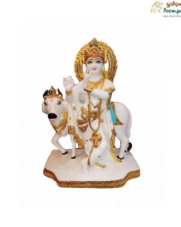 Cow with Krishna