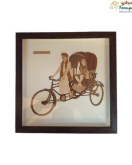 Wooden Painting Cycle Rickshaw