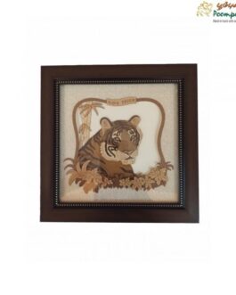 Wooden painting Tiger