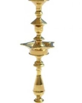 Brass Annam double thagali lamp