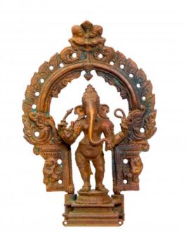 Bronze standing Ganesh with Thiruvachi