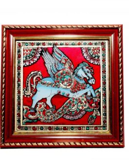 Glass painting Horse