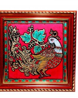 Glass painting Peacock