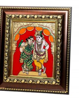 Glass painting Radha Krishna
