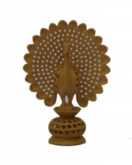 Wooden Dancing Peacock