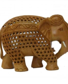 Wooden Trunkdown Elephant
