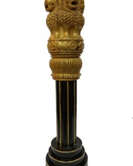 Wooden Painted Ashok Pillar