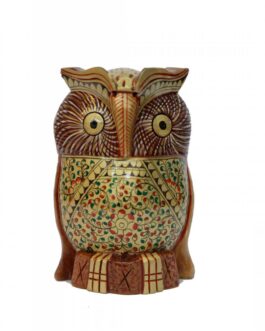 Wooden Painted Owl