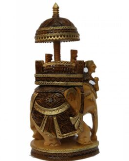 Wooden Painted Ambari Elephant