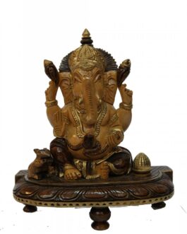Wooden Panited Ganesh