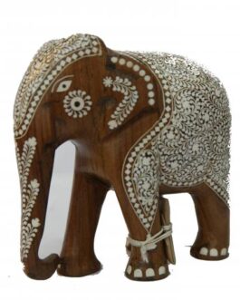 Wooden Inlaid Elephant