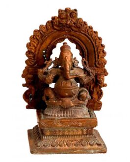 Bronze Ganesh with arch