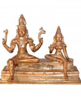 Bronze Sitting Siva Parvathi