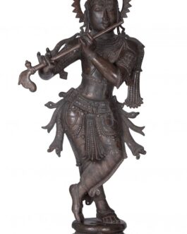 Bronze Krishna with flute