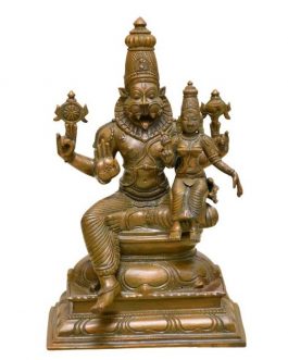Bronze Lakshmi Narasimmar with lakshmi