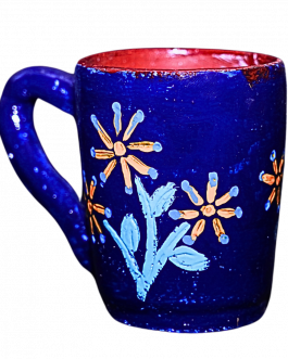 Pottery Water Cup Blue
