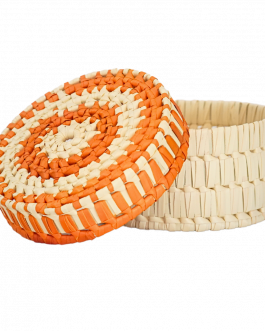 Palm Leaf Round Box