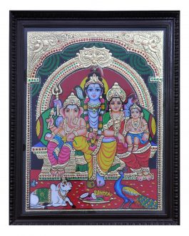 Thanjavur Painting Siva Family