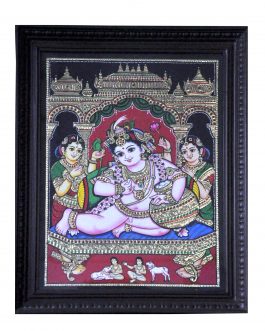 Thanjavur Painting Butter Krishna