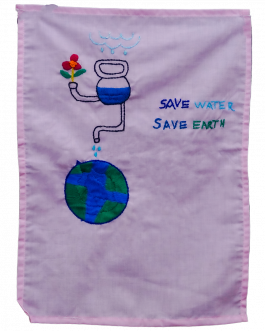 Hand kerchief Save water