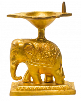 Brass Elephant Lamp