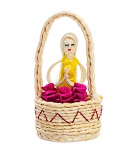 Banana fiber Doll with Basket
