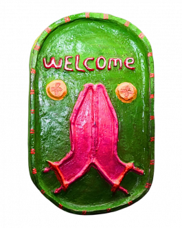 Pottery Welcome plate (English)