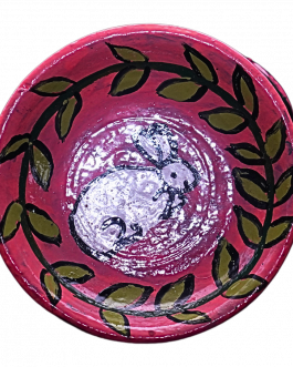 Pottery Rabbit Plate small (Pink)