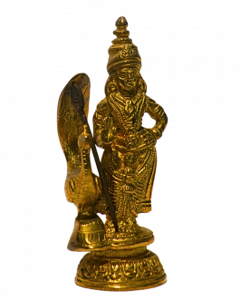 Brass Murugan Peacock Flag