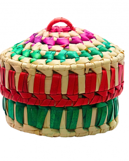 Palm Leaf Round box
