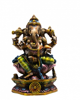 Vaagai Wood Vinayagar Painted