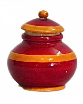 Wood kumkumam box round