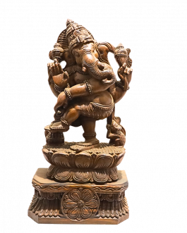 Vaagai Wood Dancing Ganesh