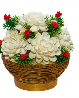 SeaShell Small Basket Flower Vase