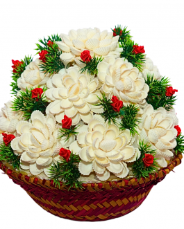 Sea Shell Big Basket Flower Vase
