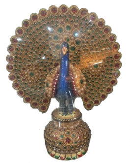 Wooden Coloured Peacock