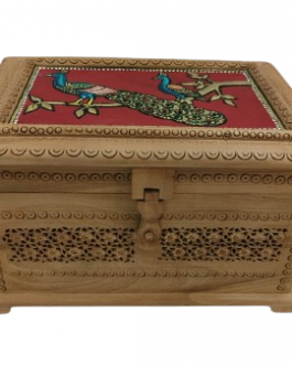 Kadam Wood Jali Work Box Customize With Tanjore Painting
