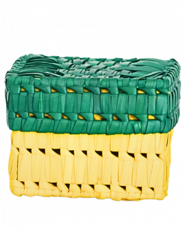 Palm Leaf Square Box