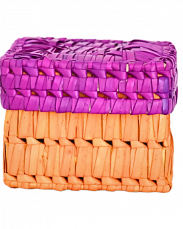 Palm Leaf Square Box