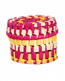 Palm Leaf Round Box