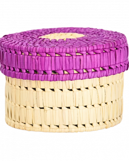 Palm Leaf Round Box