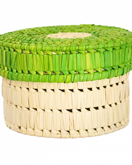 Palm Leaf Round Box