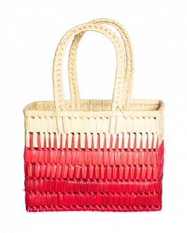 Plam leaf Shopping Rectangle Basket