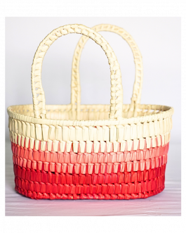 Palm leaf Shopping Oval Basket