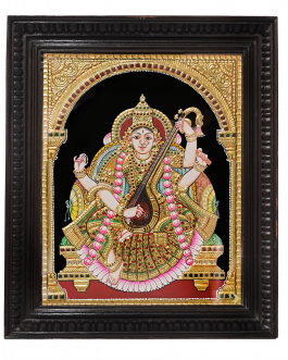 Tanjore Painting Saraswathi