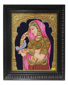 Tanjore Painting Potrait Lady