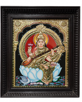 Tanjore Painting Saraswathi