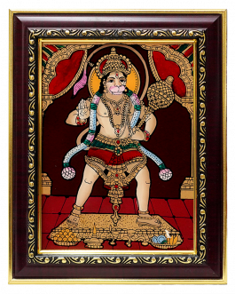 Glass Painting Hanuman