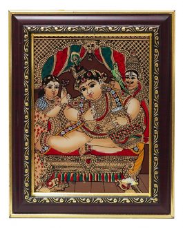 Glass  Painting Krishna