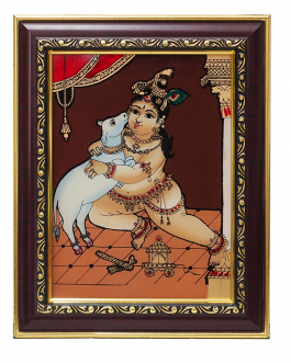 Glass Painting Krishna